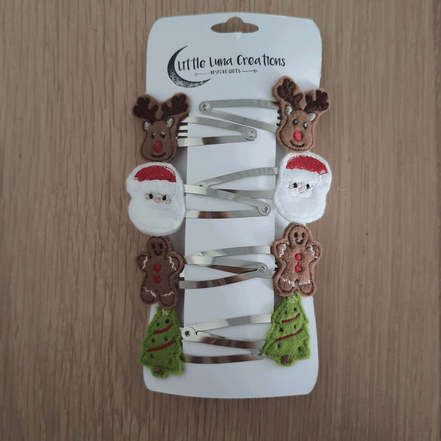 Cute Christmas Hair Clip Bundle - Little Luna Creations