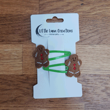 Load image into Gallery viewer, Cute Christmas Hair Clips - Little Luna Creations