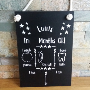 Baby Milestones Chalkboards - Little Luna Creations