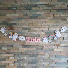 Load image into Gallery viewer, Felt Unicorn Bunting - Little Luna Creations