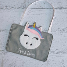 Load image into Gallery viewer, Personalised Unicorn Door Sign - Little Luna Creations