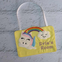 Load image into Gallery viewer, Personalised Unicorn Door Sign - Little Luna Creations