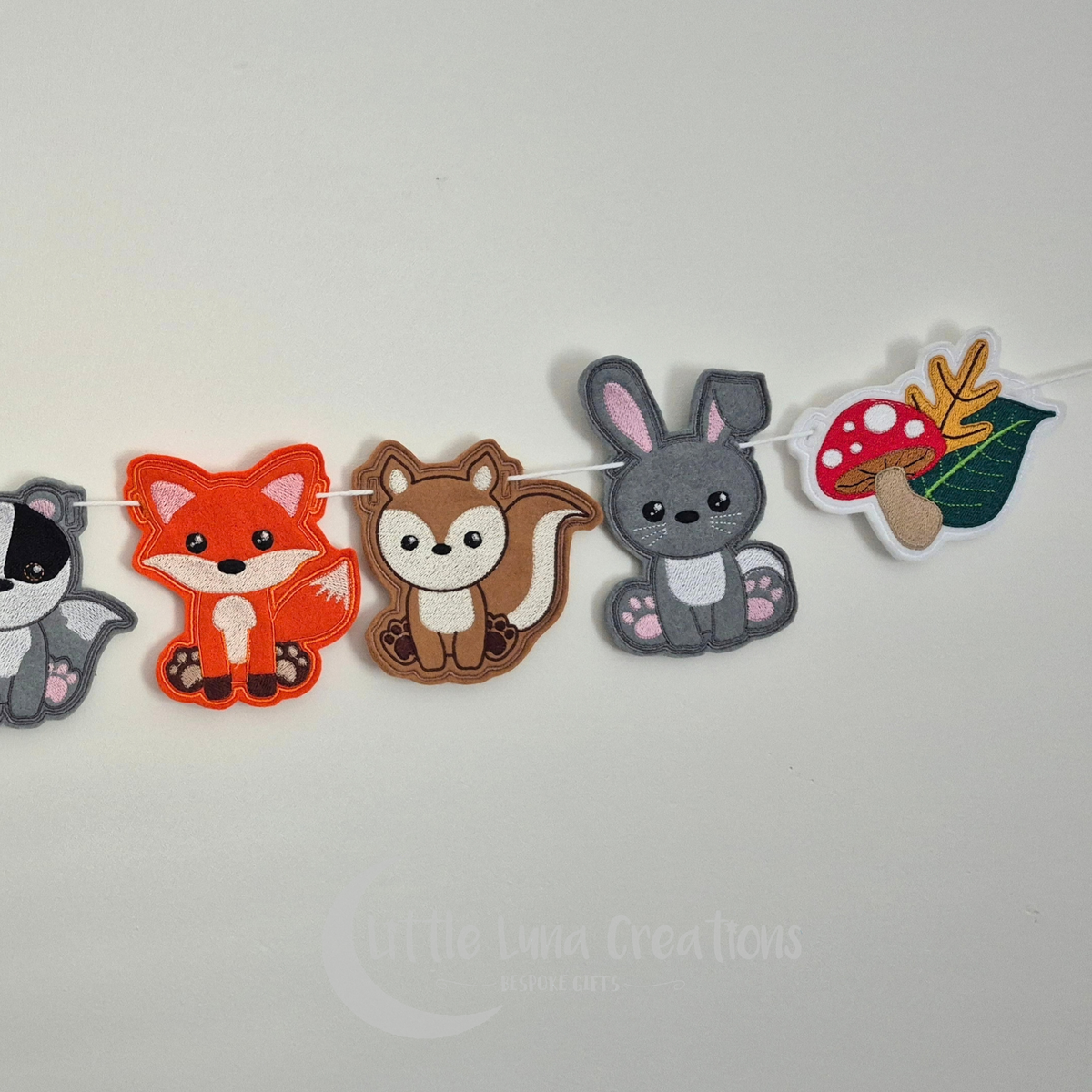Felt Woodland Bunting - Little Luna Creations