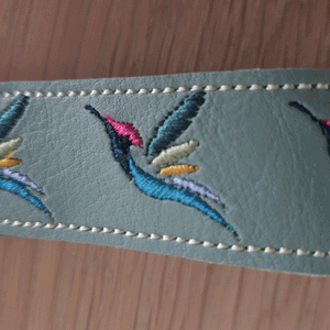 Embroidered Vinyl Key Fobs - Little Luna Creations