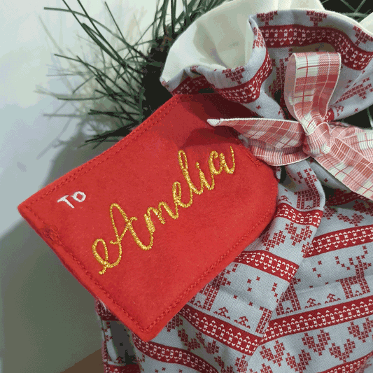 Embroidered Gift Tags - Little Luna Creations