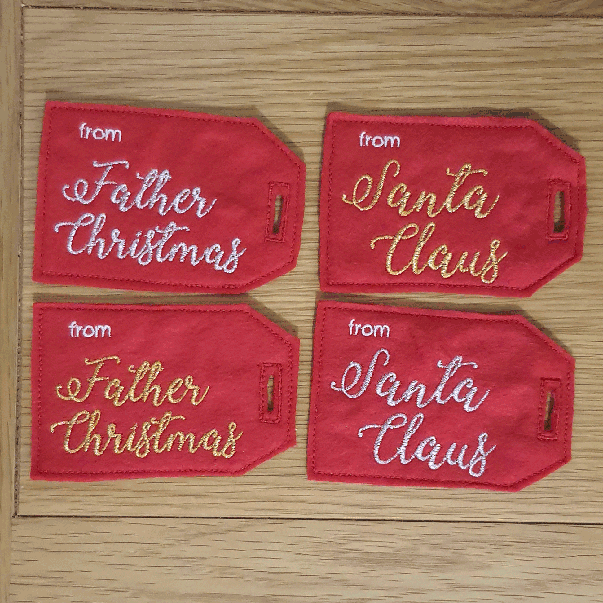 Embroidered Gift Tags - Little Luna Creations