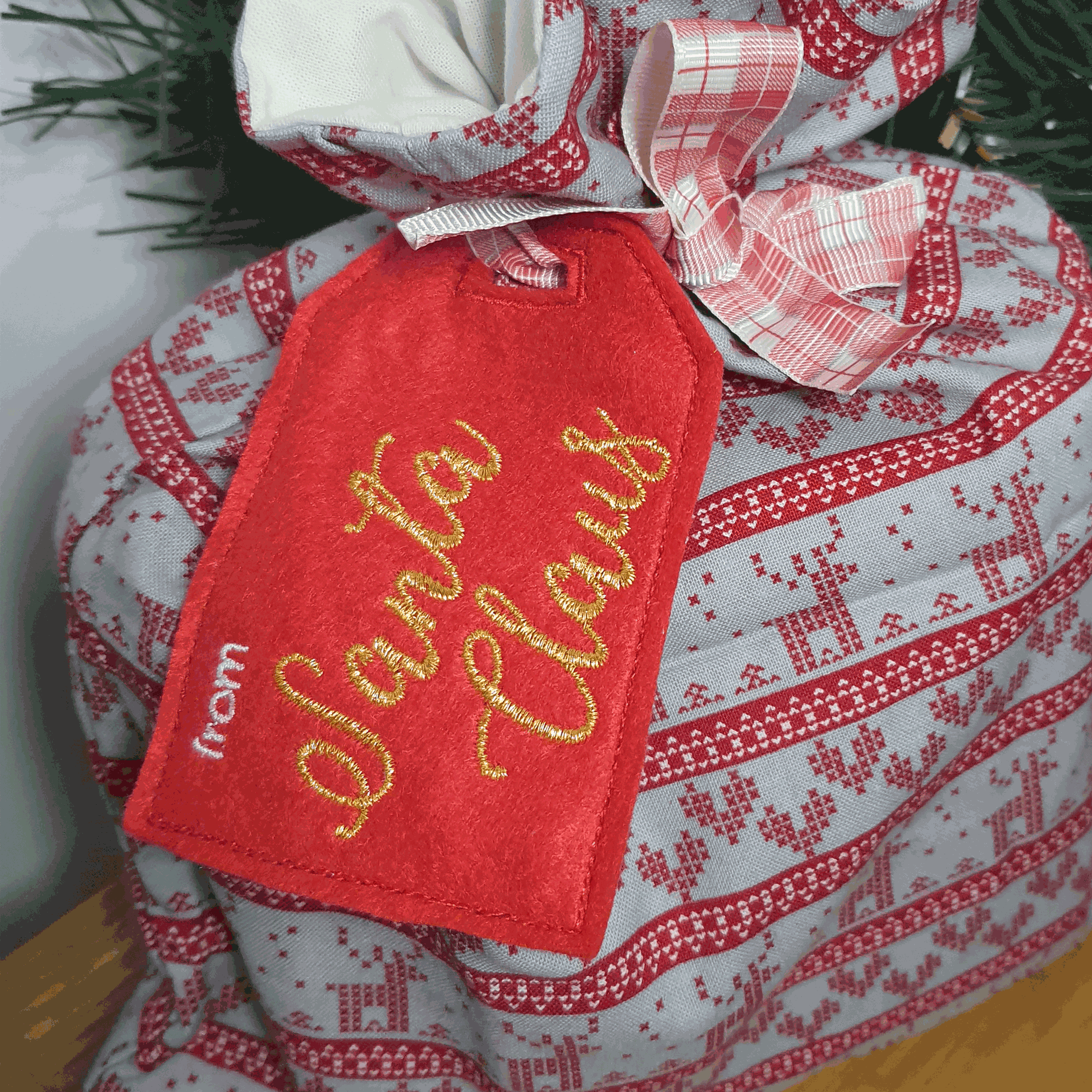 Embroidered Gift Tags - Little Luna Creations