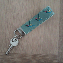 Load image into Gallery viewer, Embroidered Vinyl Key Fobs - Little Luna Creations