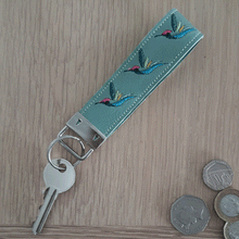 Load image into Gallery viewer, Embroidered Vinyl Key Fobs - Little Luna Creations