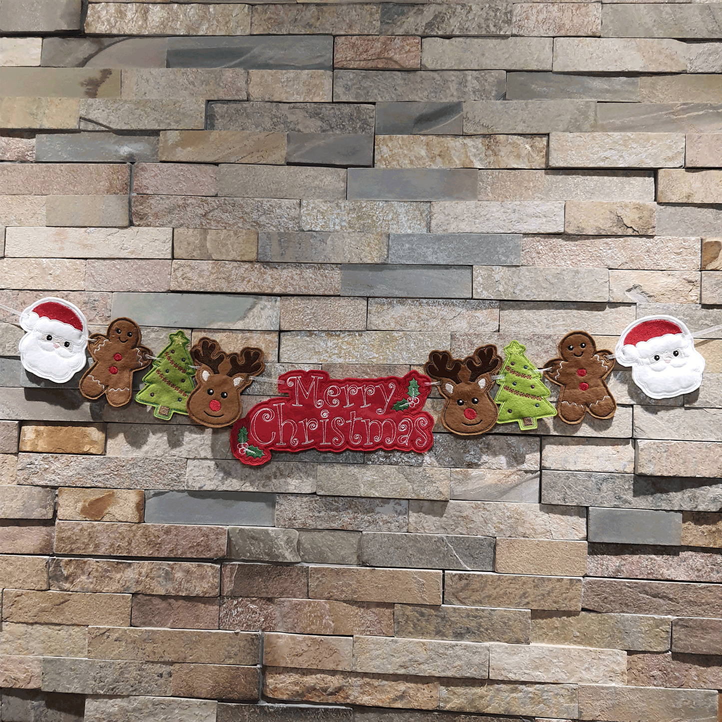 Felt Christmas Bunting - Little Luna Creations