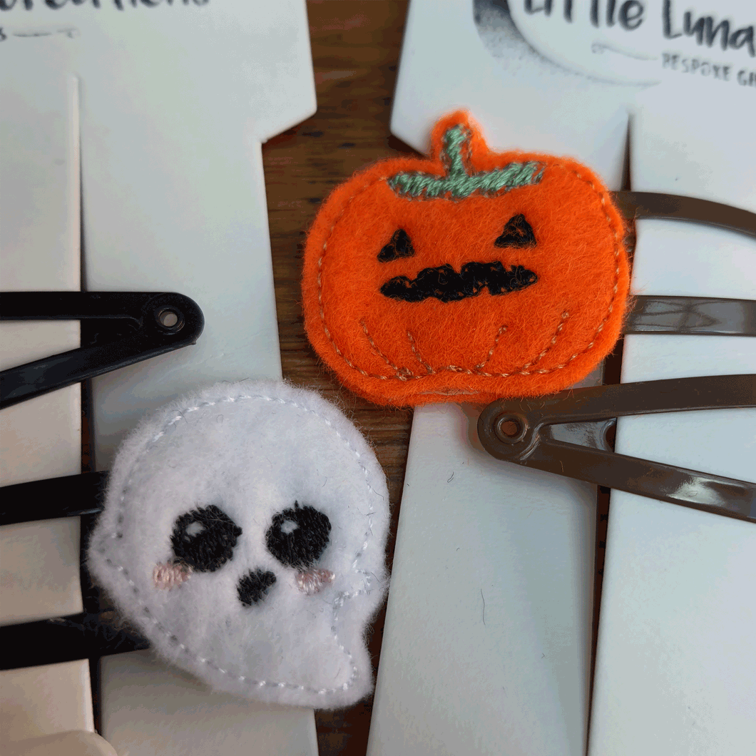 Cute Halloween Hair Clips - Little Luna Creations
