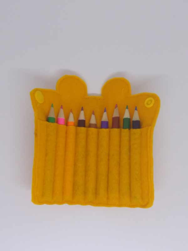 Tiger Pencil Wrap with Colouring Pencils - Little Luna Creations
