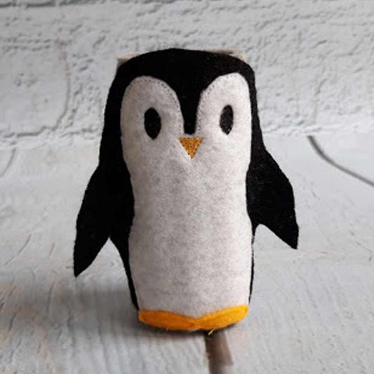 Penguin Pencil Wrap with Colouring Pencils - Little Luna Creations