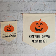 Load image into Gallery viewer, Personalised Halloween Banner - Little Luna Creations
