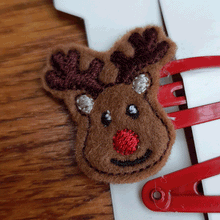 Load image into Gallery viewer, Cute Christmas Hair Clips - Little Luna Creations