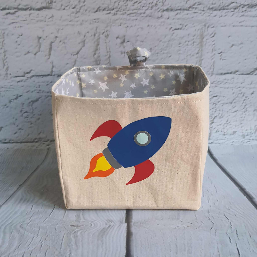 Space Fabric Storage Baskets - Little Luna Creations