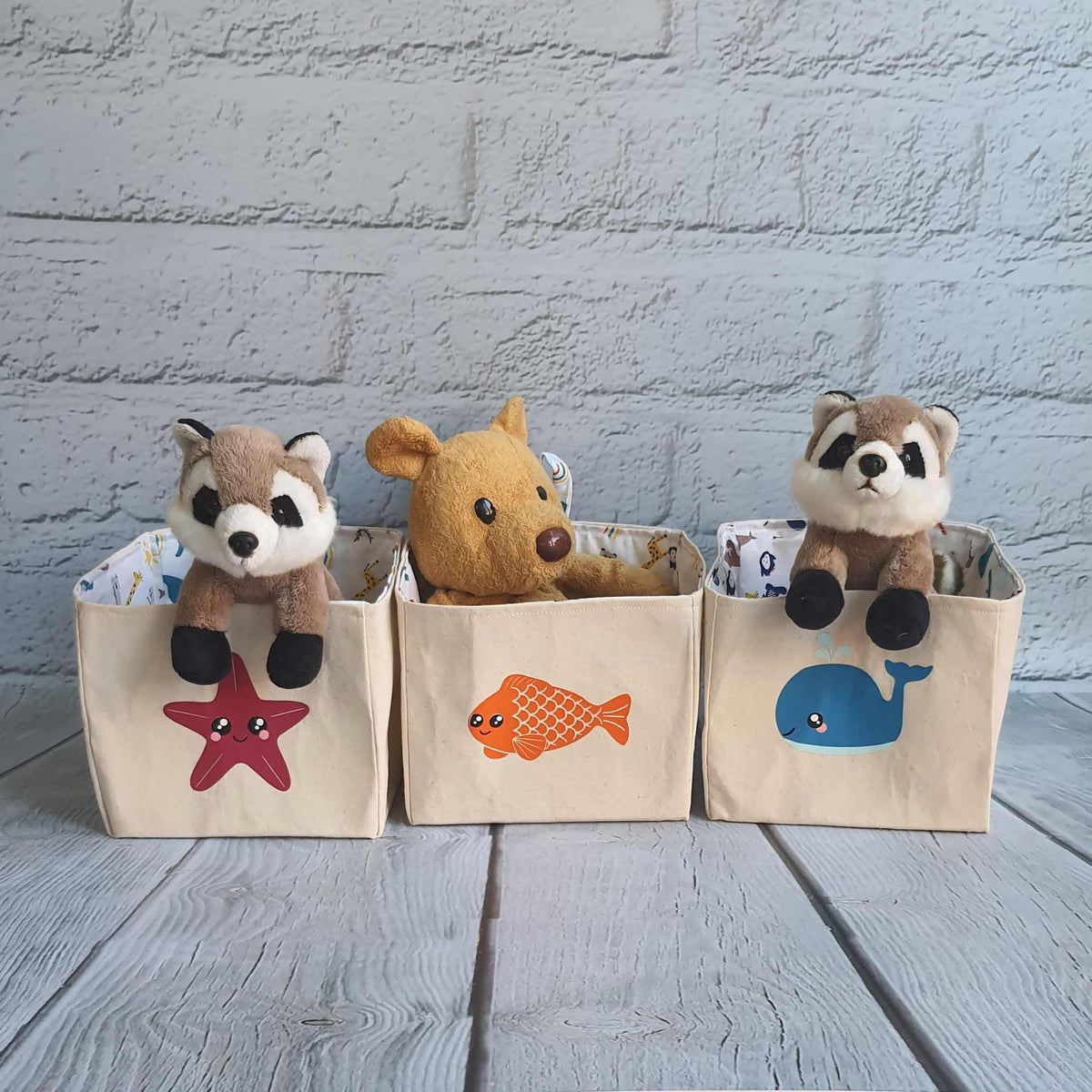Under the Sea Fabric Storage Baskets - Little Luna Creations