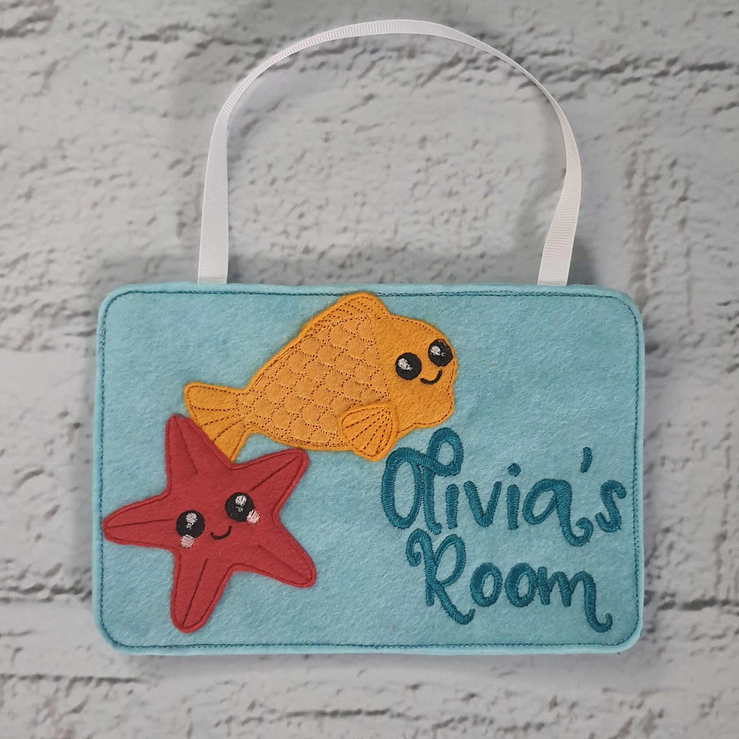 Personalised Under the Sea Door Sign - Little Luna Creations