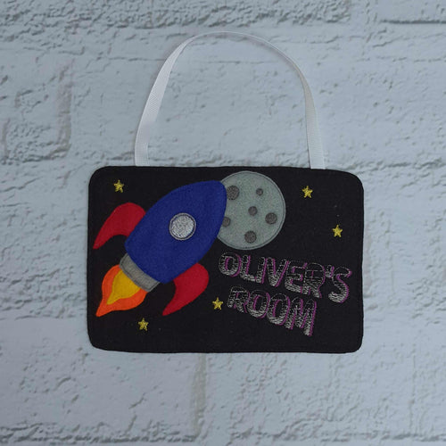 Personalised Space Door Sign - Little Luna Creations