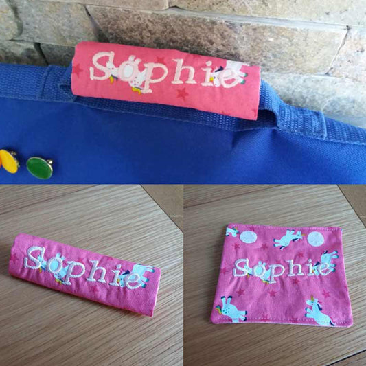Personalised Book Bag Handle Wrap - Little Luna Creations