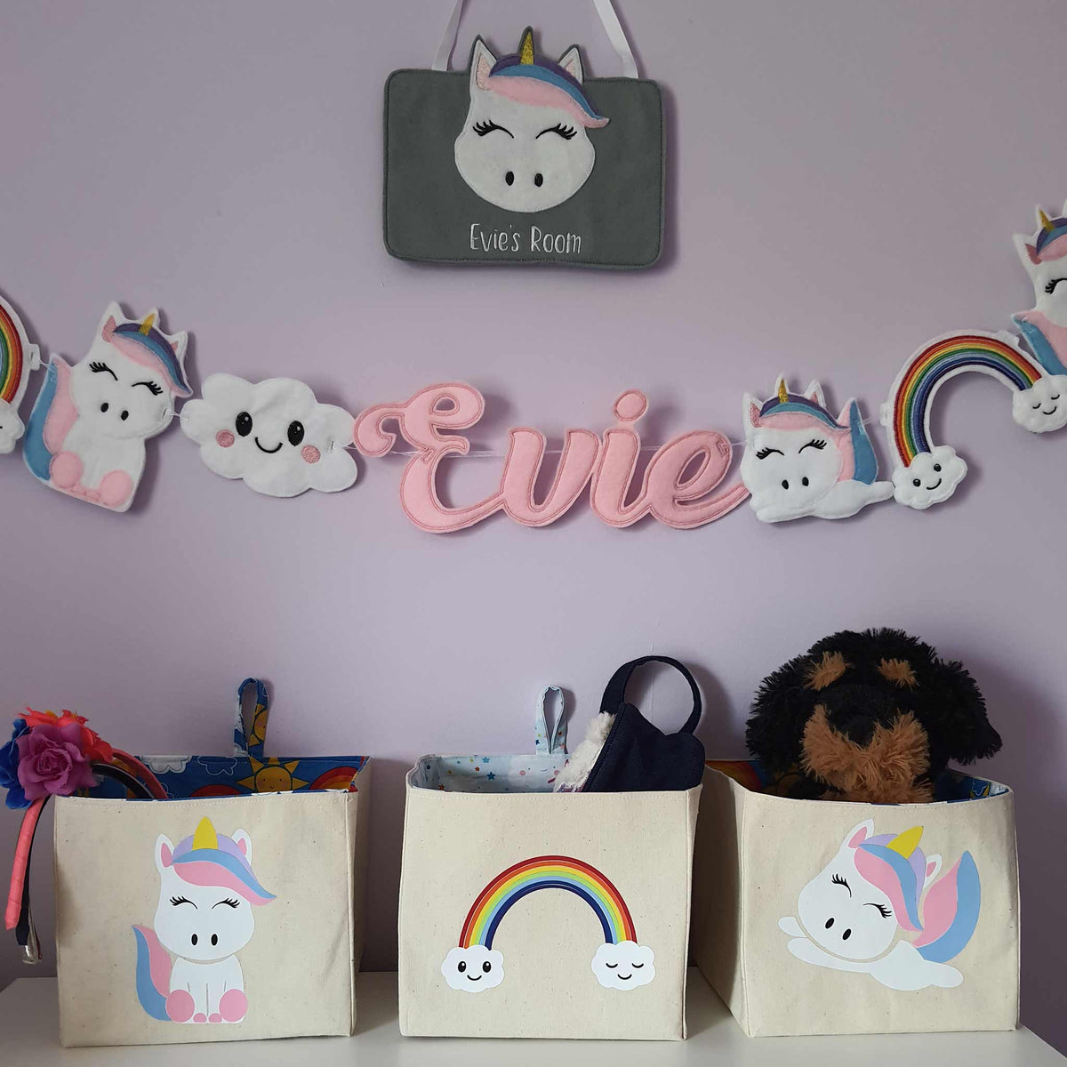 Felt Unicorn Bunting - Little Luna Creations