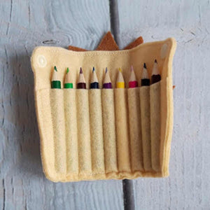 Hedgehog Pencil Wrap with Colouring Pencils - Little Luna Creations