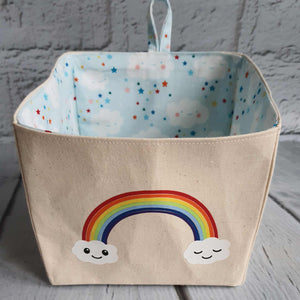 Unicorn Fabric Storage Basket - Little Luna Creations